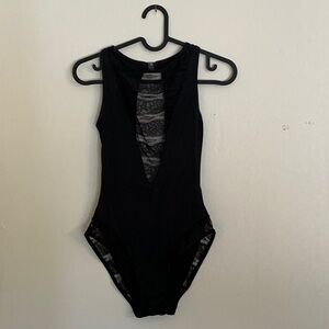 NWT OYE Black Lace Detail Swimsuit Sz Xs